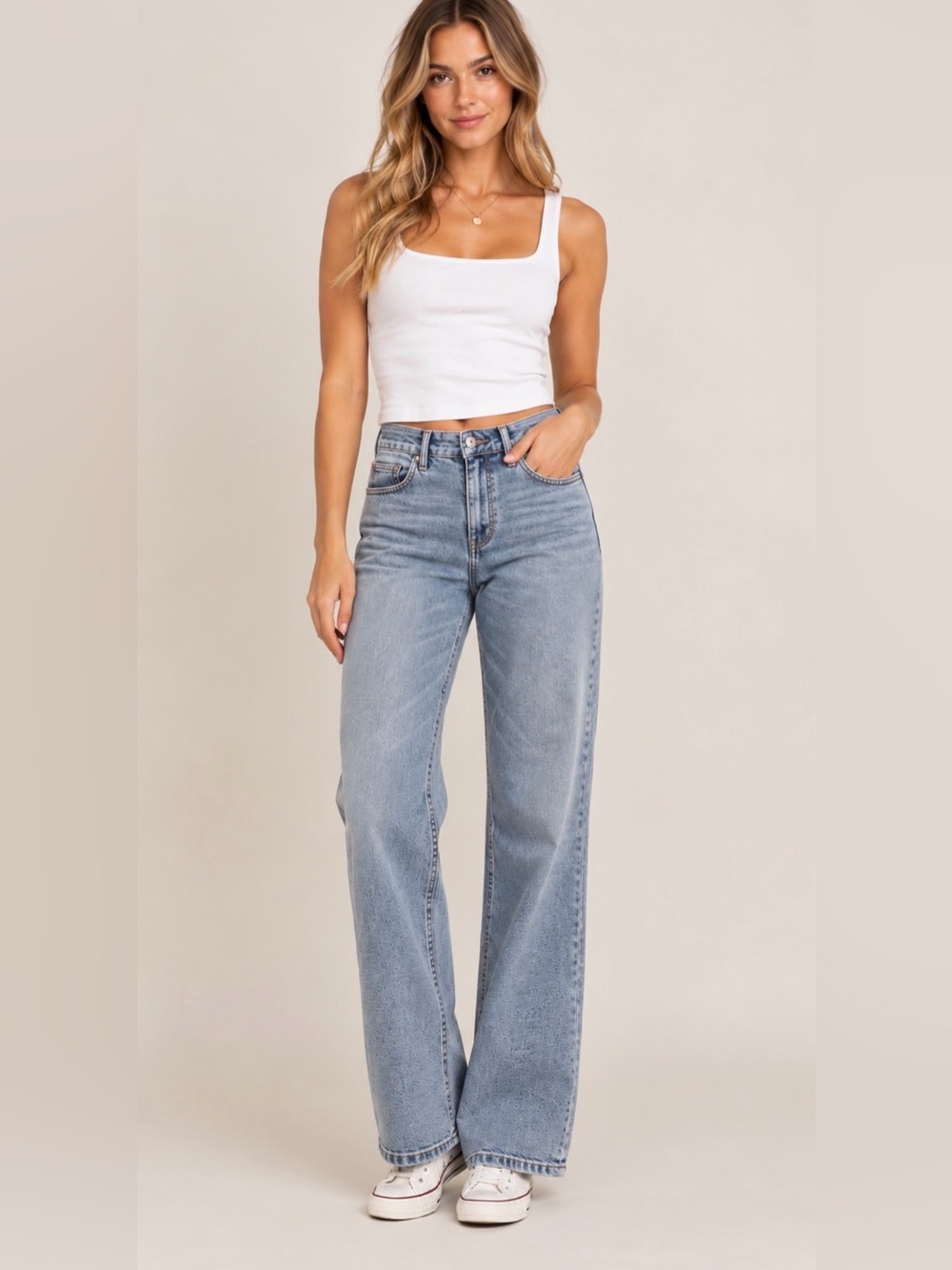 Christopher Blue Light Wash Straight Leg Jeans – 26” Waist